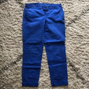 Gap khakis broken in straight cobalt blue pant